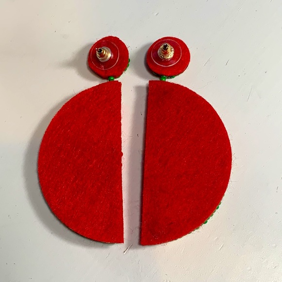 🔥 RESTOCKED! 🔥 Watermelon Earrings Fruit Seed Bead Dangle - Picture 6 of 7